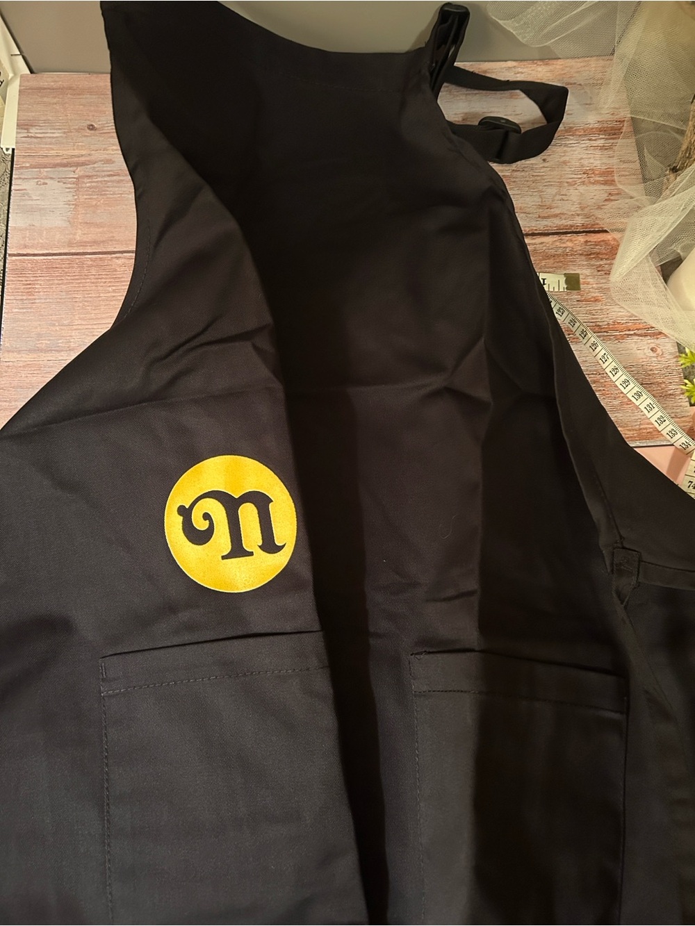Men or Women's Apron with Yellow Logo Accent - Nathan’s Famous OG